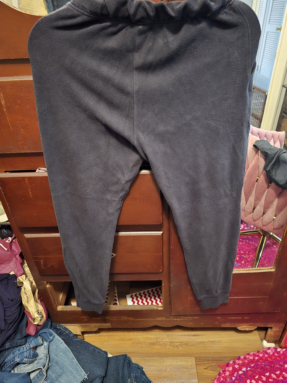 Cozy Black Fleece Jogger Pants